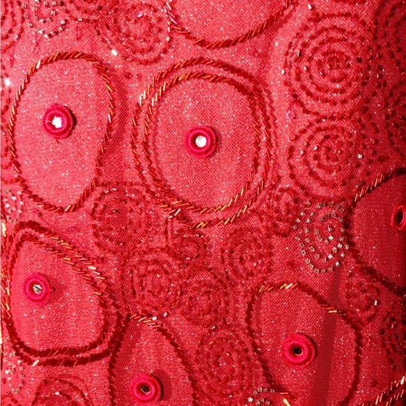 Beautiful beaded red dress new with tags never worn xtra small - Picture 3 of 3